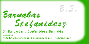 barnabas stefanidesz business card