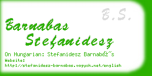 barnabas stefanidesz business card